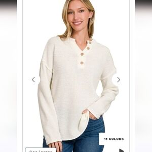 Zenana Henley Sweater